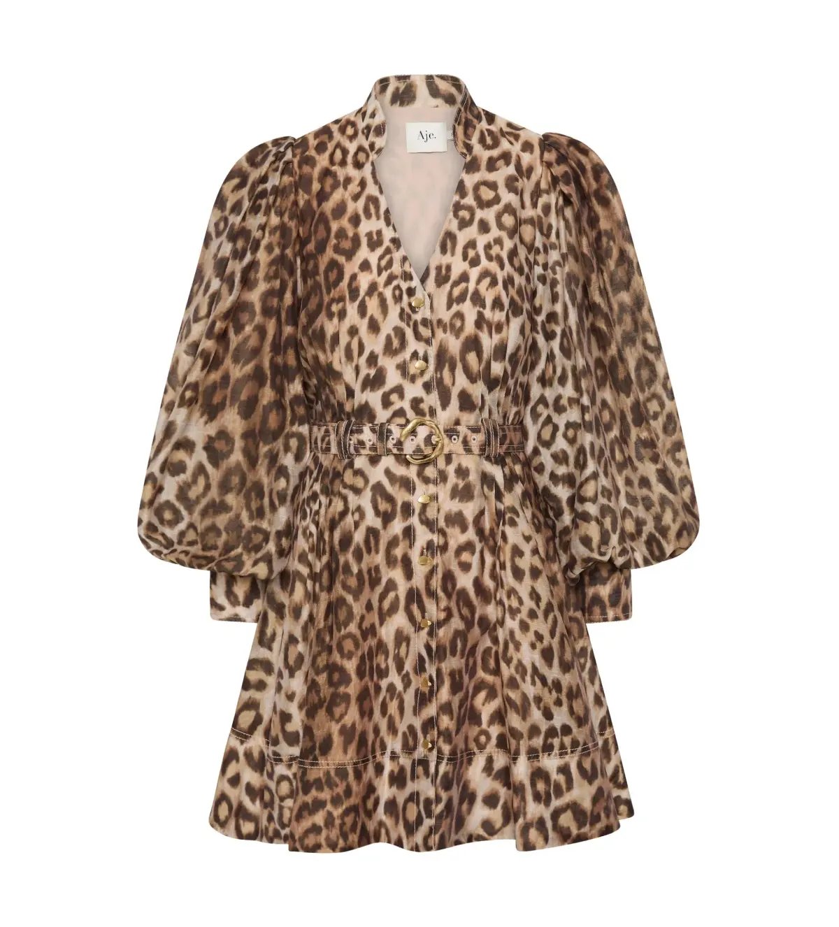 Aje Colette Mini Dress Leopard Size 10 photo 5