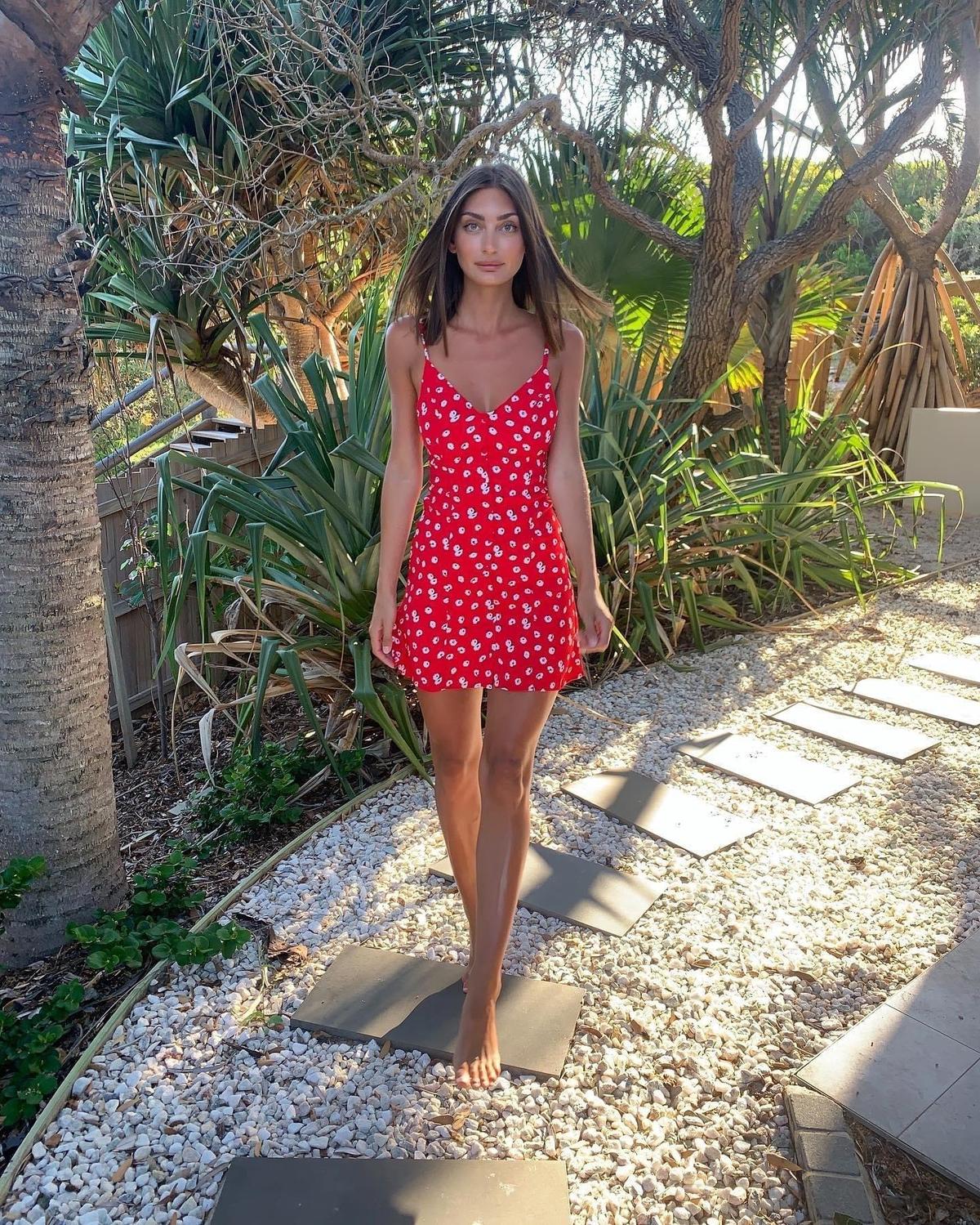 Kookaï Ivy Button Mini Dress Red Size 6 photo 4