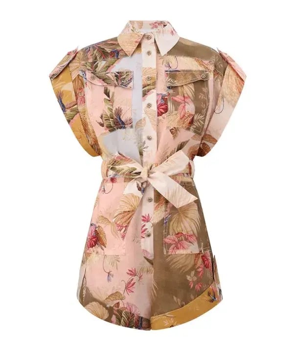 Zimmerman The Ascension Cuffed Playsuit in Spliced Size 2/Au 12 photo 2