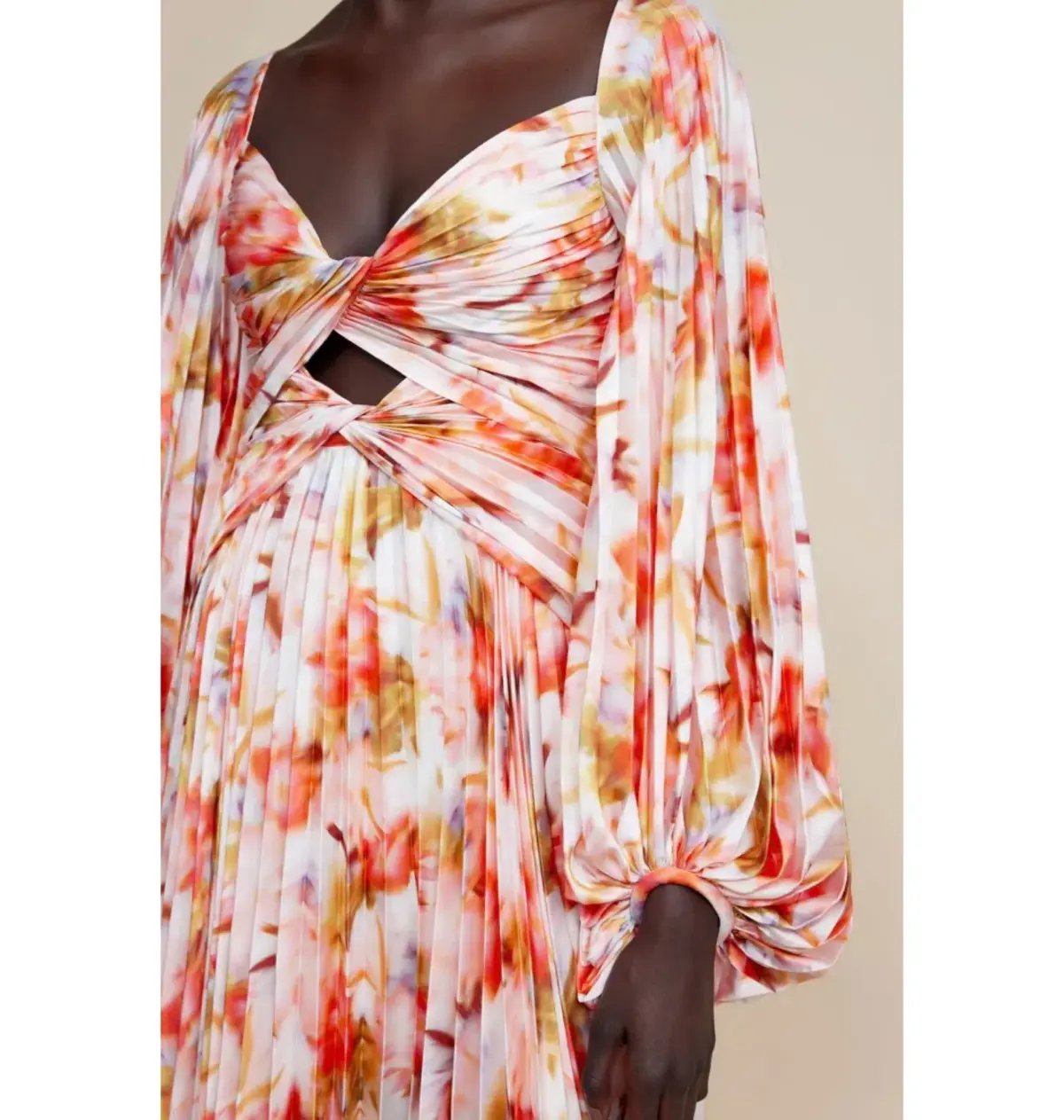 Acler Aurora Midi Dress Rouge Medley Print Size AU 10 photo 2