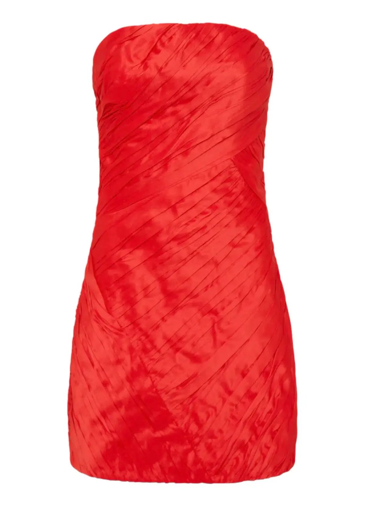Aje Anima Ruched Mini Dress Red Size 6 photo 3