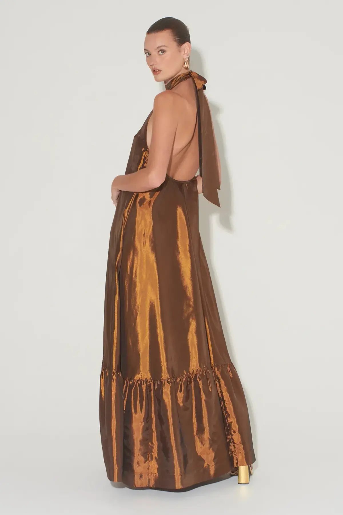 Hansen and Gretel Gateau Gown Metallic Size 12 photo 3