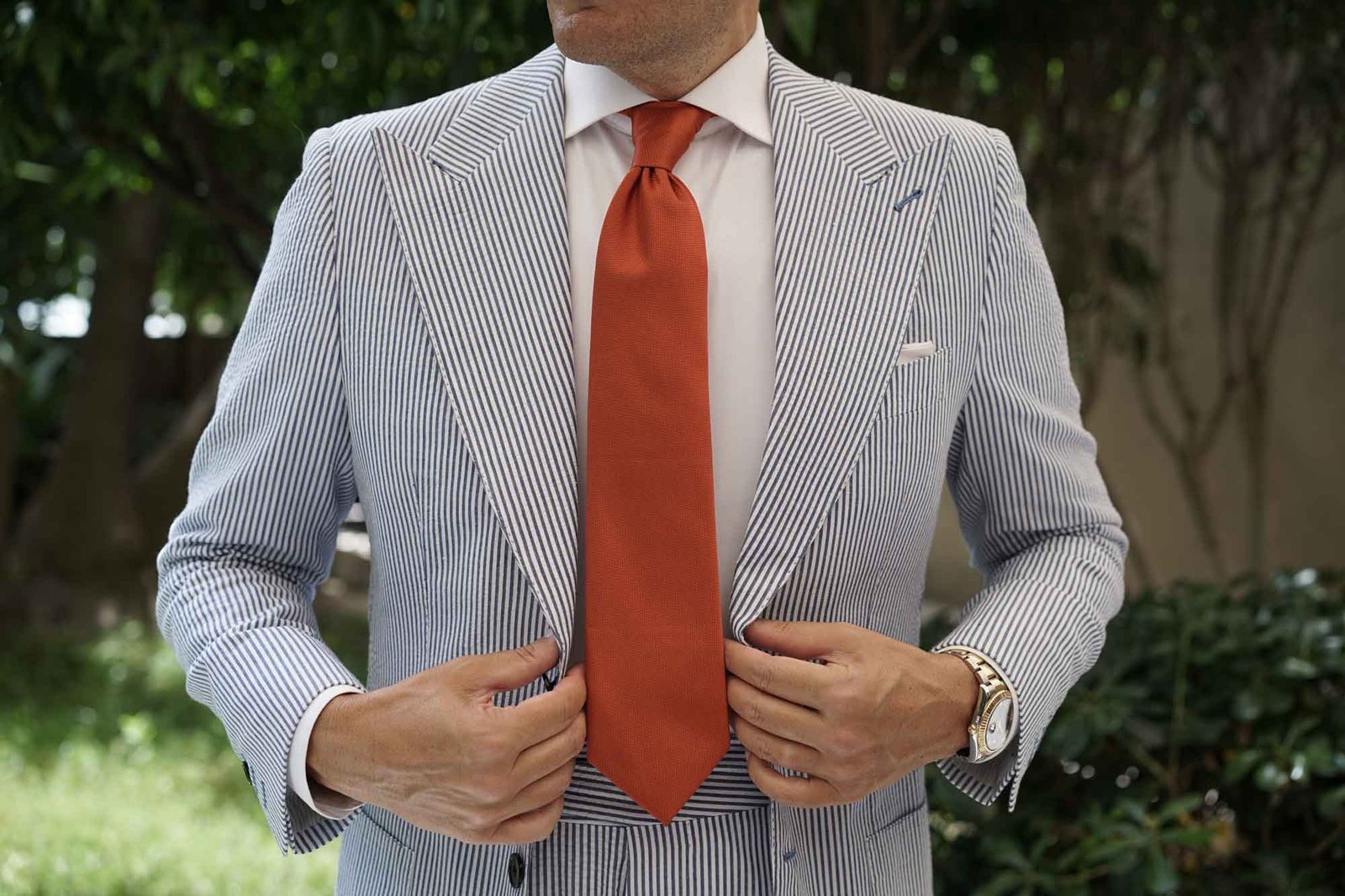 Otaa Burnt Orange Weave Necktie photo 2