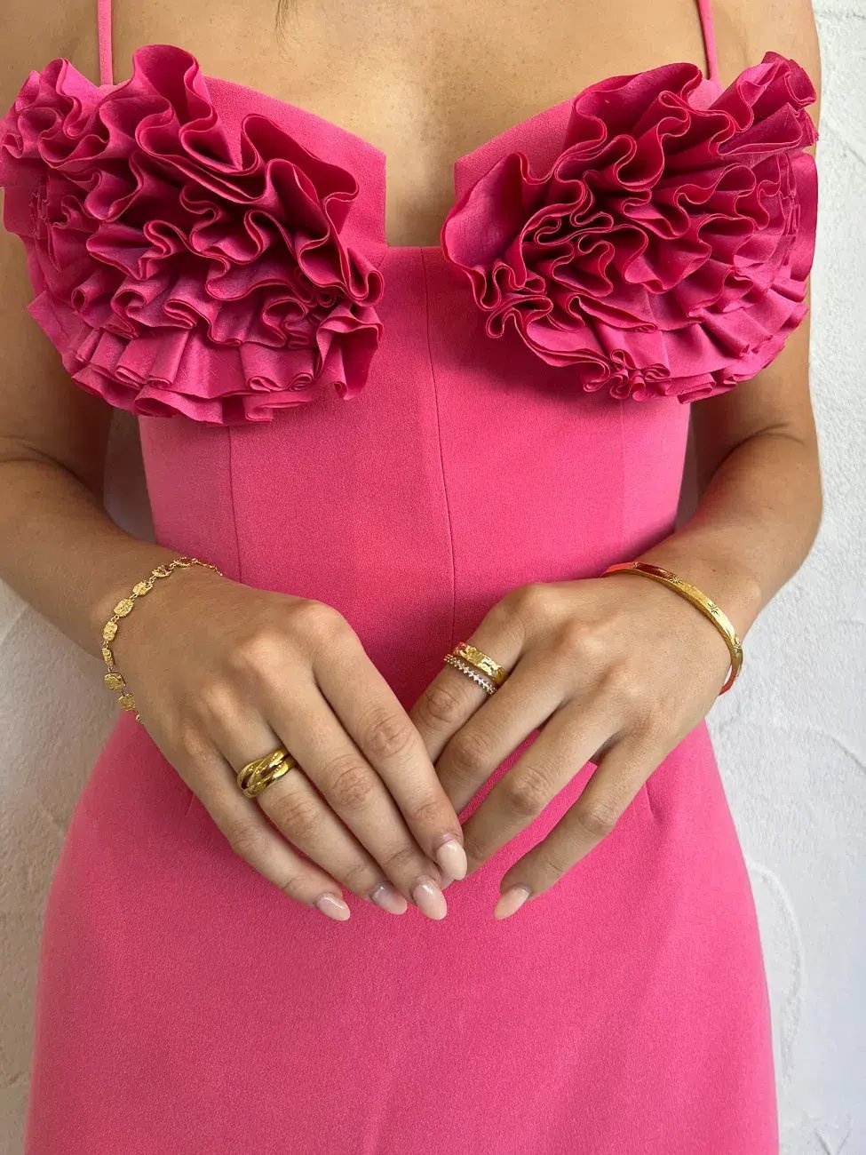 Rachel Gilbert Margot Mini Dress in Pink Size AU 12 photo 3