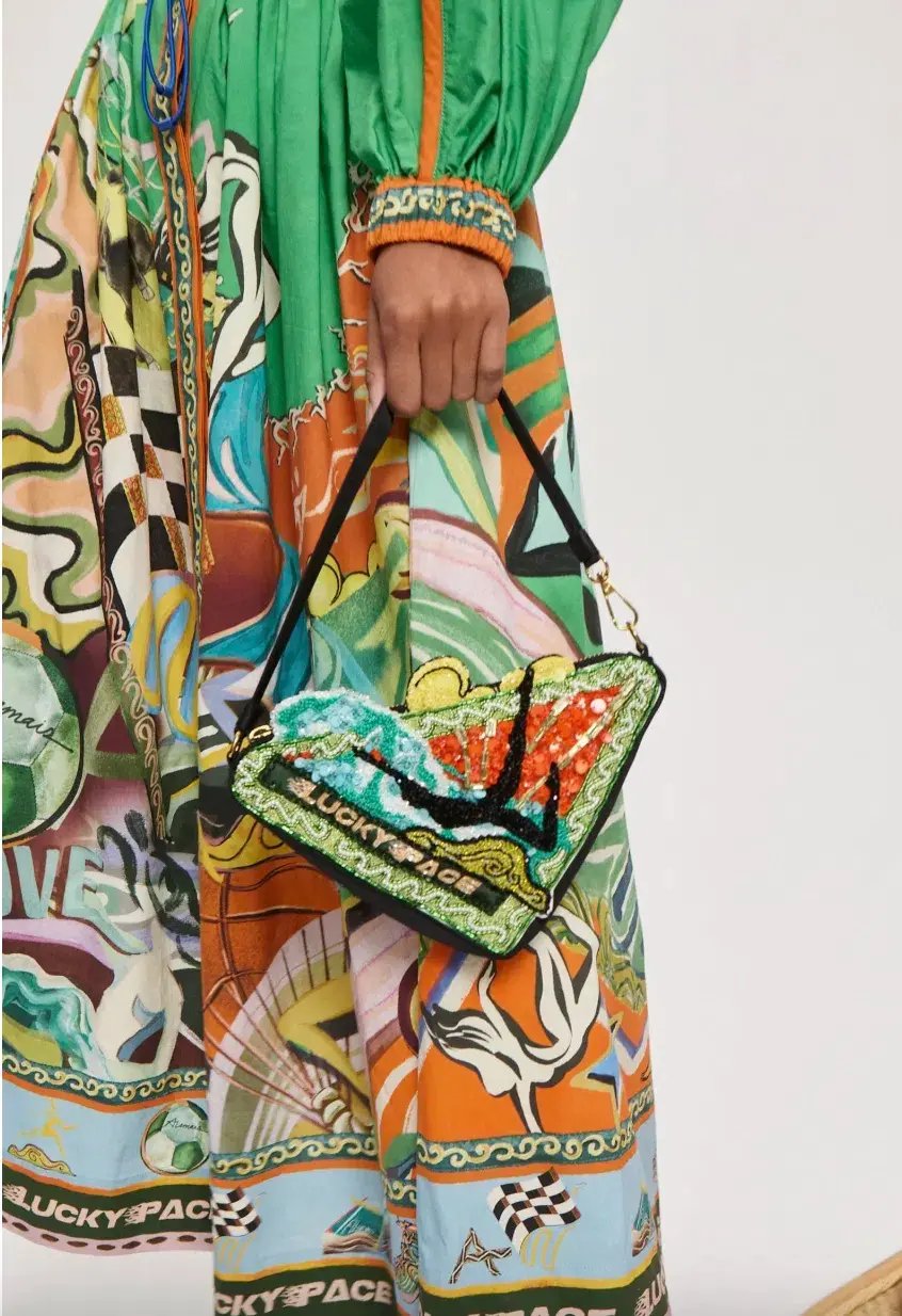 Alémais Lucky Pace Midi Shirtdress in Green Size 16 photo 4