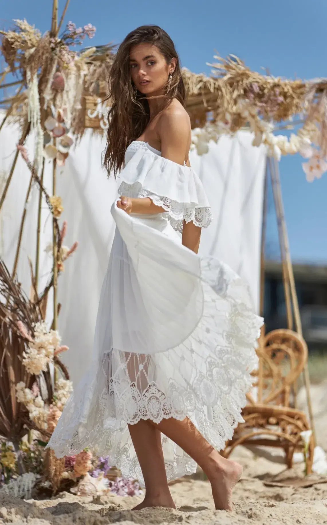 Coven & Co Folklore Gown Natural White Size M photo 2