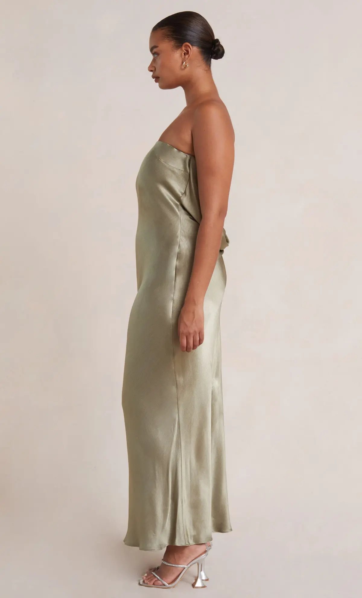 Bec & Bridge Moon Dance Strapless Dress Sage Green Size 14 photo 3