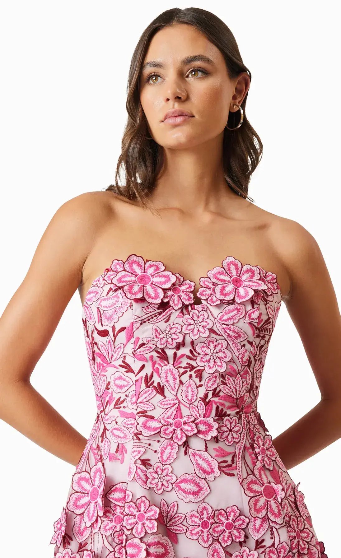 OMR x Elliatt Roseate 3D Floral Mini Dress In Pink Size 12 photo 7