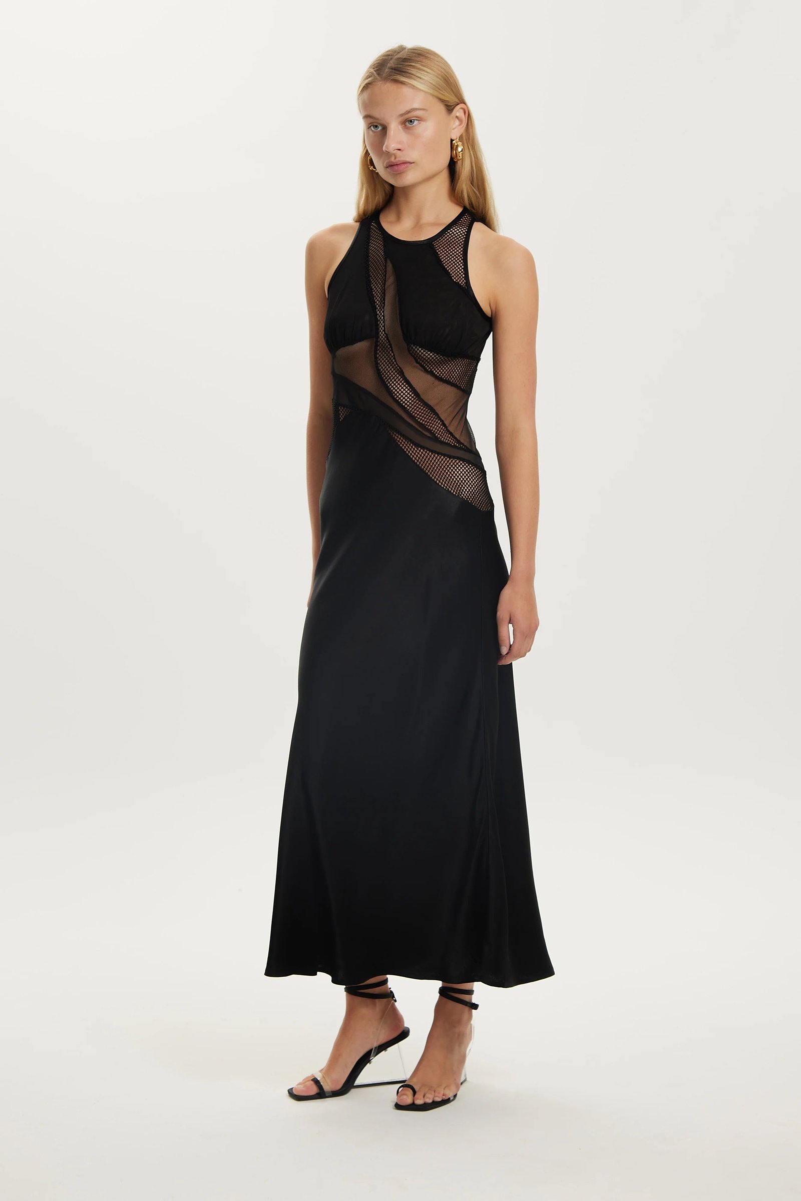 THIRD FORM CRYSTAL CLEAR TANK MAXI DRESS - BLACK photo 4