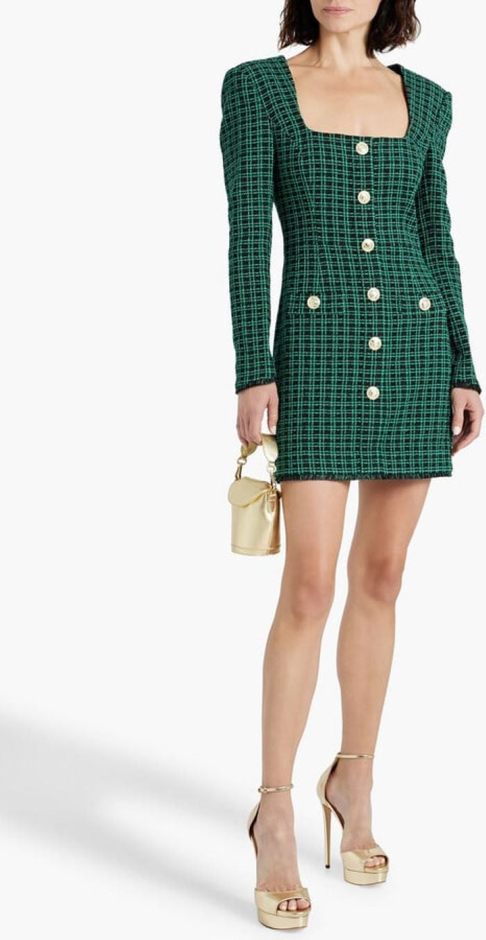 Rebecca Vallance Becca Tweed Mini Dress photo 3