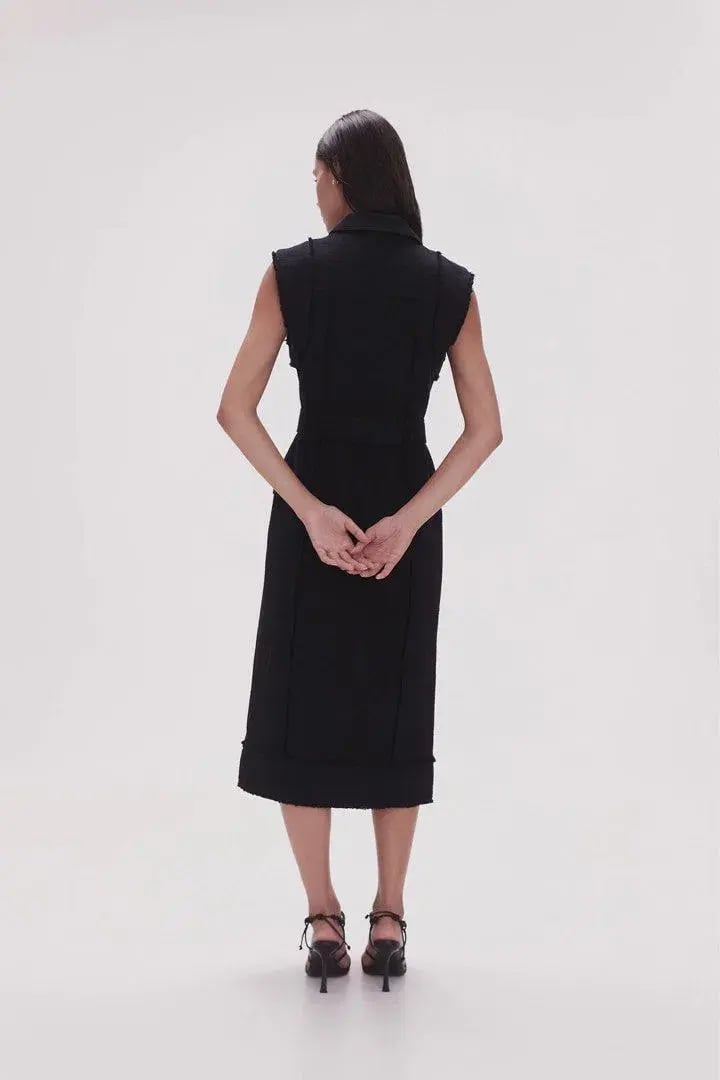 Aje Isabel Utility Midi Dress Black Size 10 photo 3