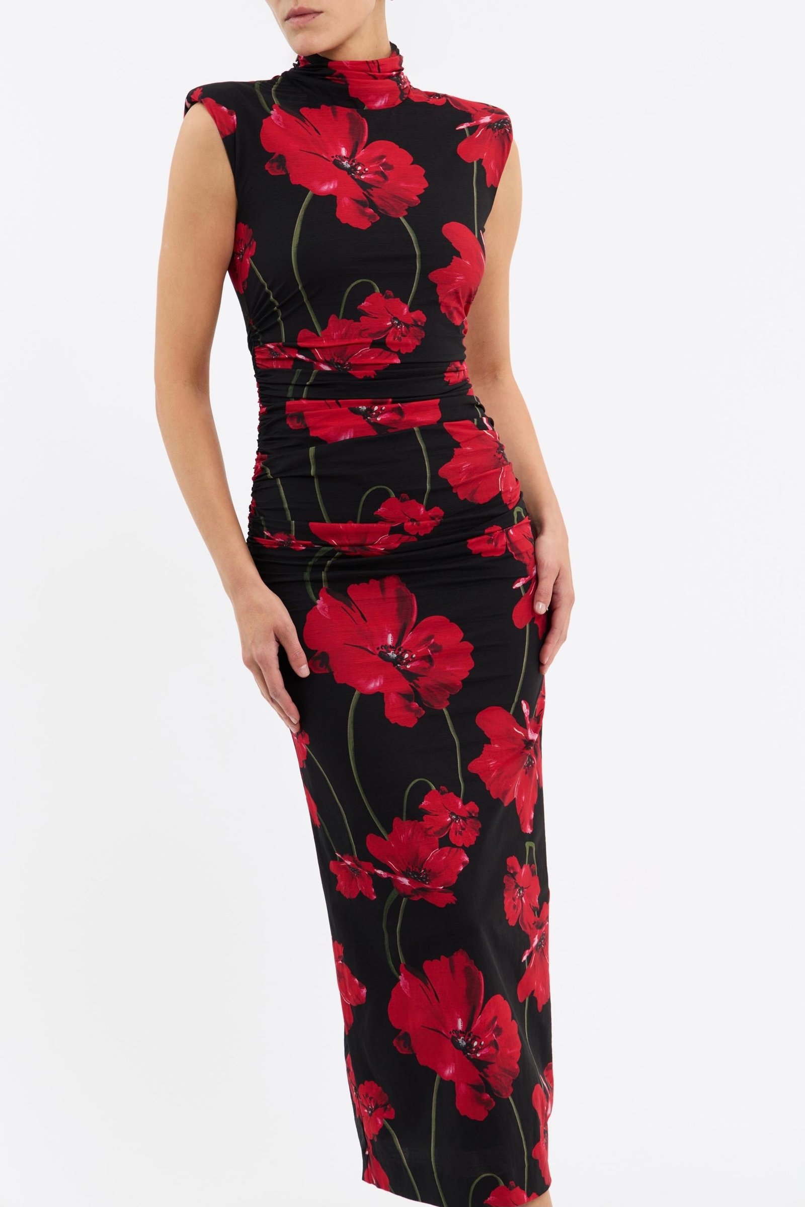 REBECCA VALLANCE POPPY FIELDS MIDI DRESS - PRINT photo 4