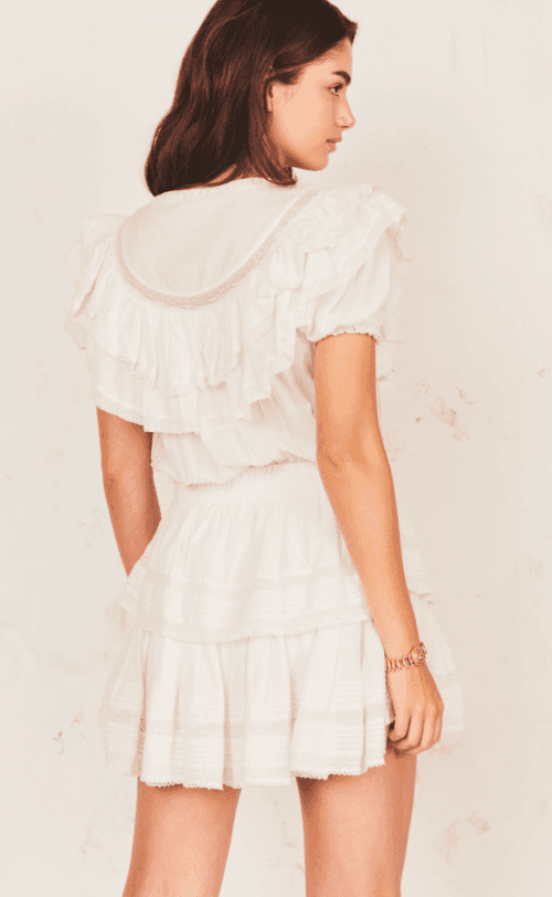 Love Shack Fancy Liv Dress White Size AU 6 photo 4