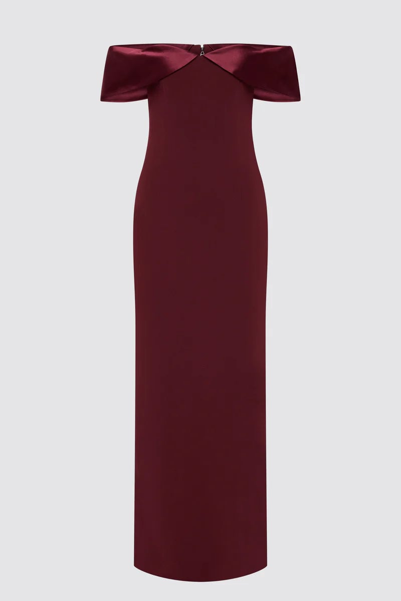 SONYA ALEHI DRESS - MERLOT photo 4