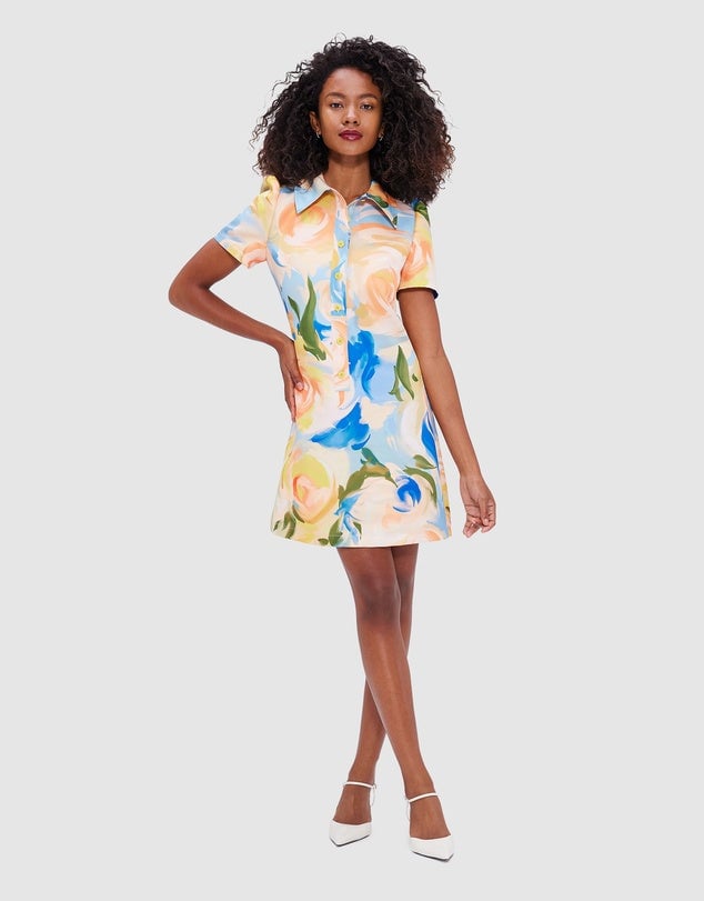 Leo Lin Brooke Mini Dress - Bouquet Print photo 4