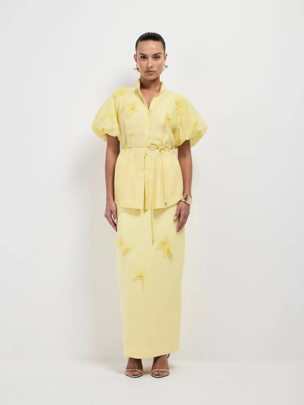 Sheike Rose Garden Shirt Yellow Size 6 photo 2