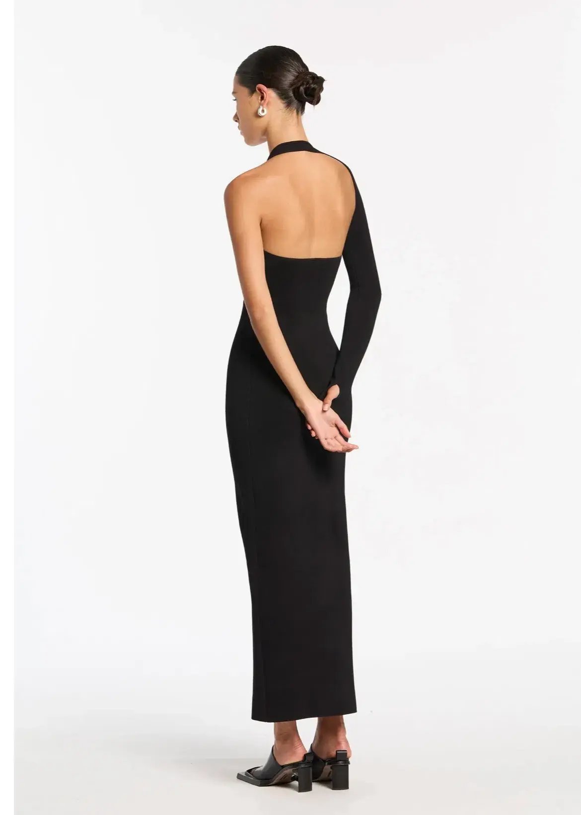 Sir the Label Manifesto Sleeve Midi Dress Black Size 10 photo 3