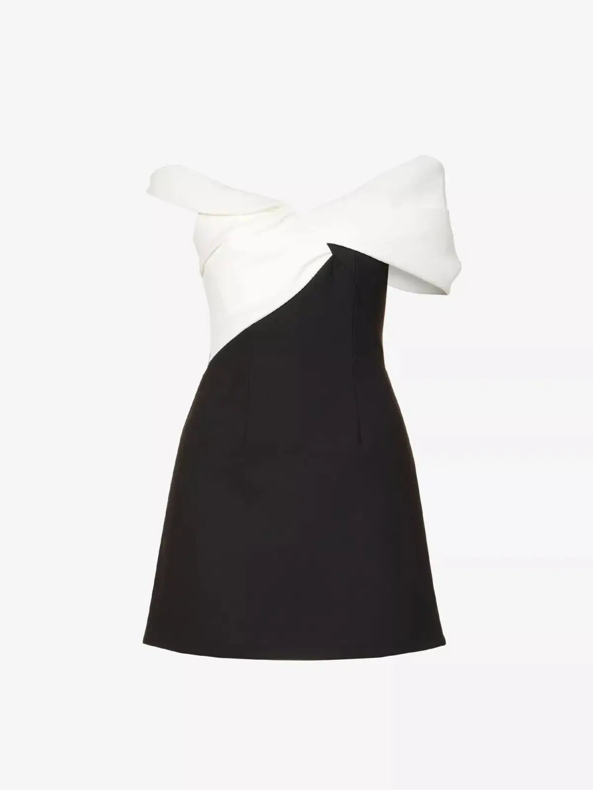 Rachel Gilbert Matteo Asymmetrical Mini Dress Black/White Size 1 / AU 8 photo 5
