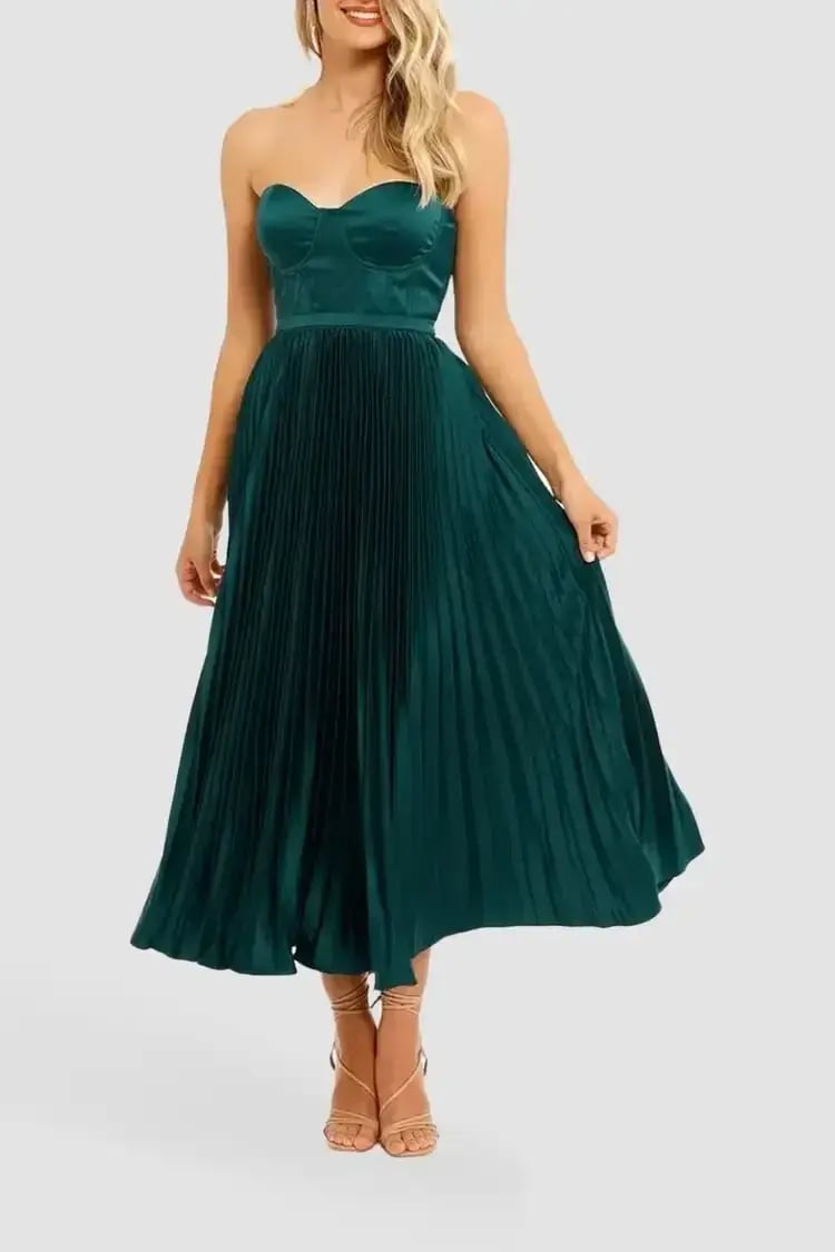 Elle Zeitoune Milan Midi Dress in Emerald Green Size 12 photo 2