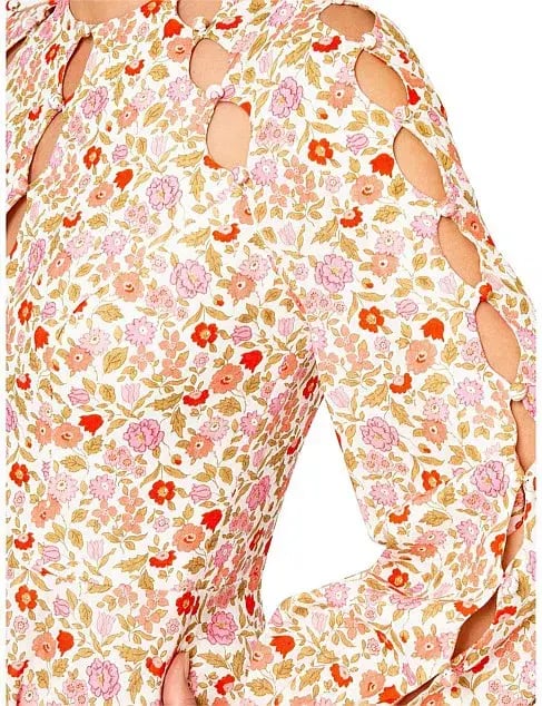 Zimmermann Goldie Scallop Short Dress Floral Size 1 / AU 10 photo 6