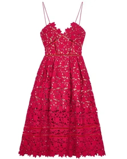 Self Portrait Azaelia Dress Red Size 8 photo 2