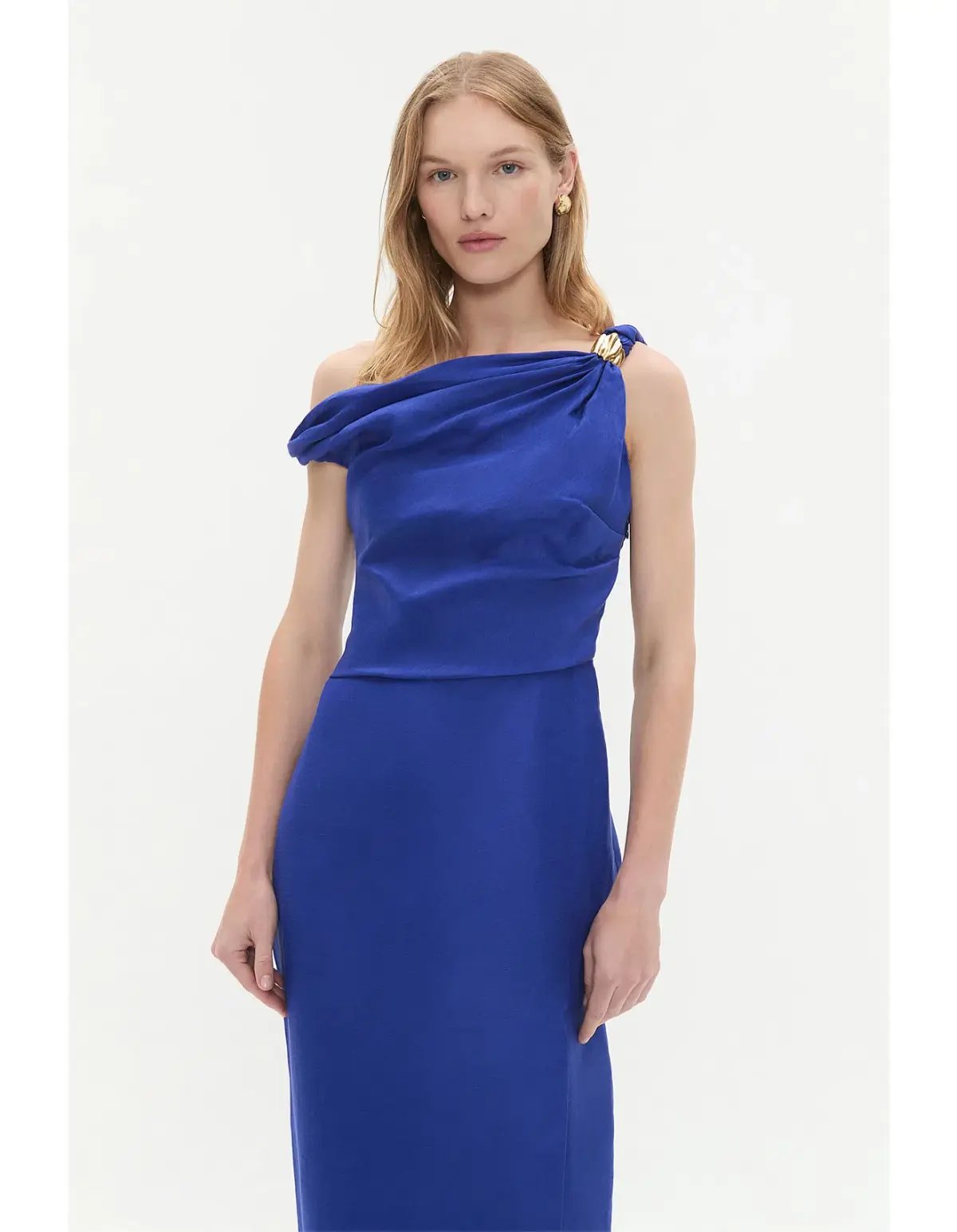 Aje Bridgette Midi Dress Cobalt Blue Size 12 photo 6