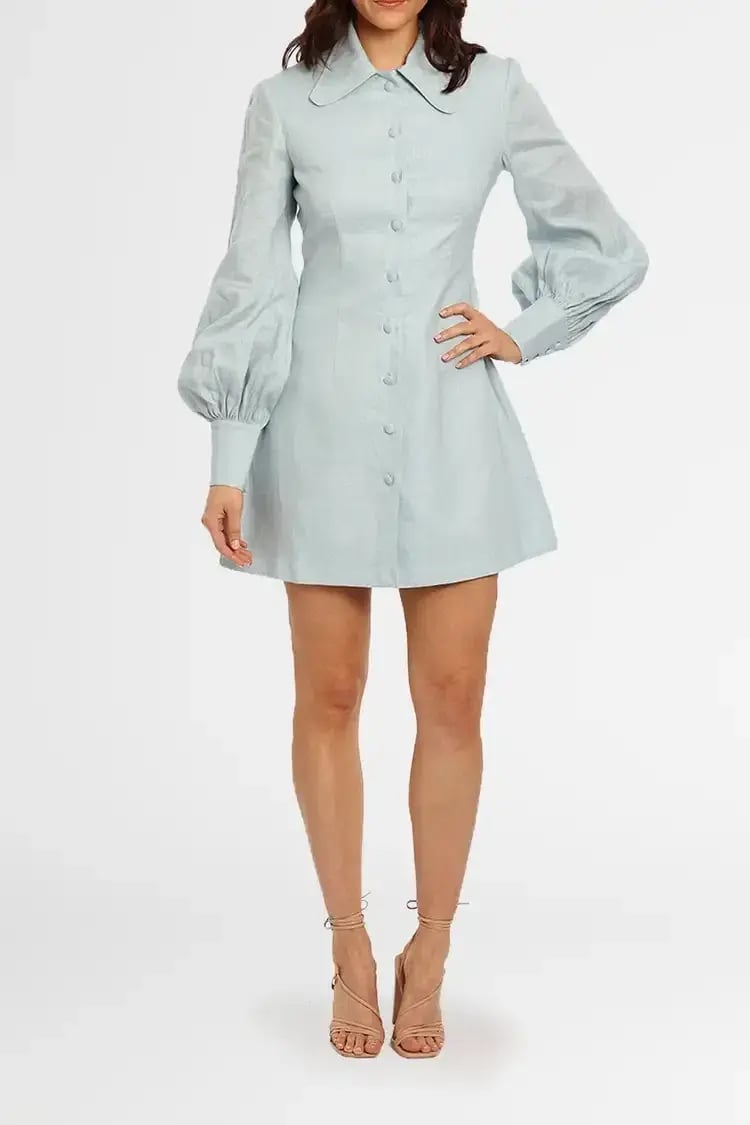 Leo Lin Luminous Mini Dress in Air Size 10 photo 4