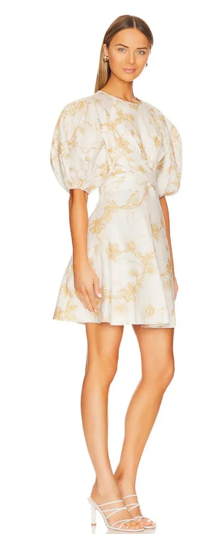 Zimmermann Wrap Mini Dress in Keira Tan Size 0 / AU 8 photo 2