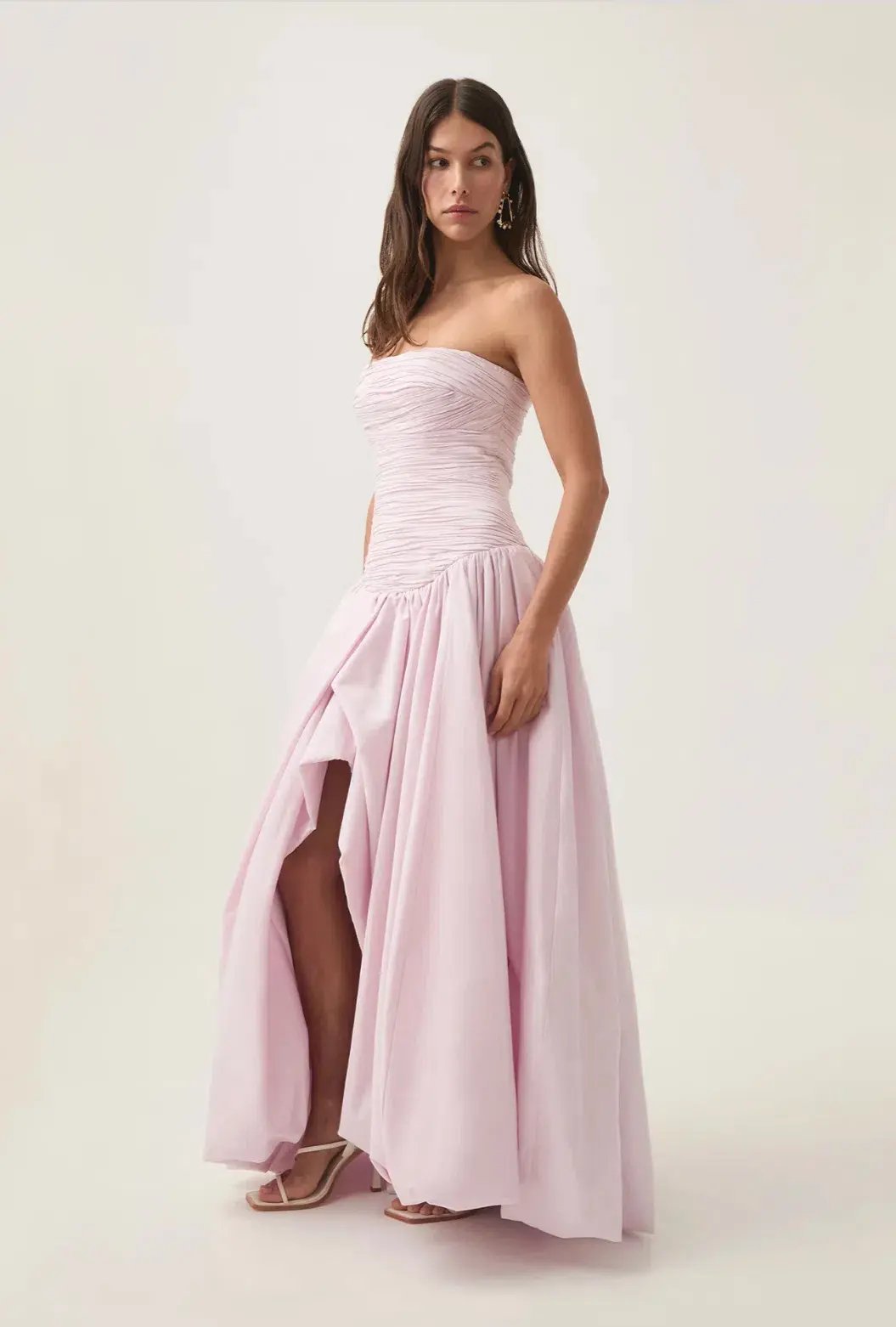 Aje Violette Bubble Hem Maxi Dress Pastel Pink Size 8 photo 2