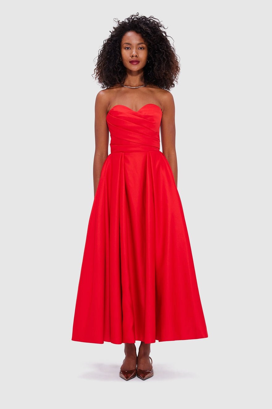 Leo Lin Jessica Bustier Gown - Red photo 2