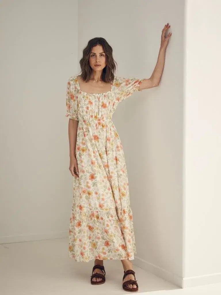 One Country Mouse Oakmeadow Jasmine Dress In Hibiscus Size 10 photo 2
