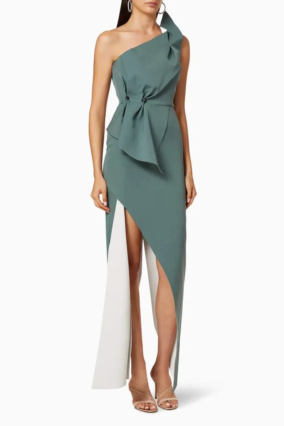 Rachel Gilbert Carmine Gown Fern Green Size AU 10 photo 2