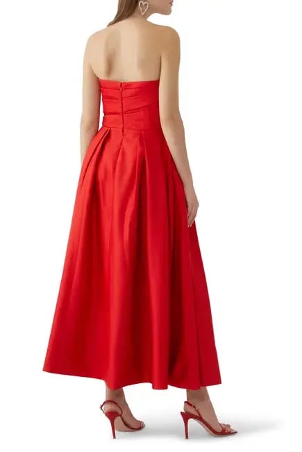 Leo Lin Jessica Bustier Gown Red Size AU 10 photo 2
