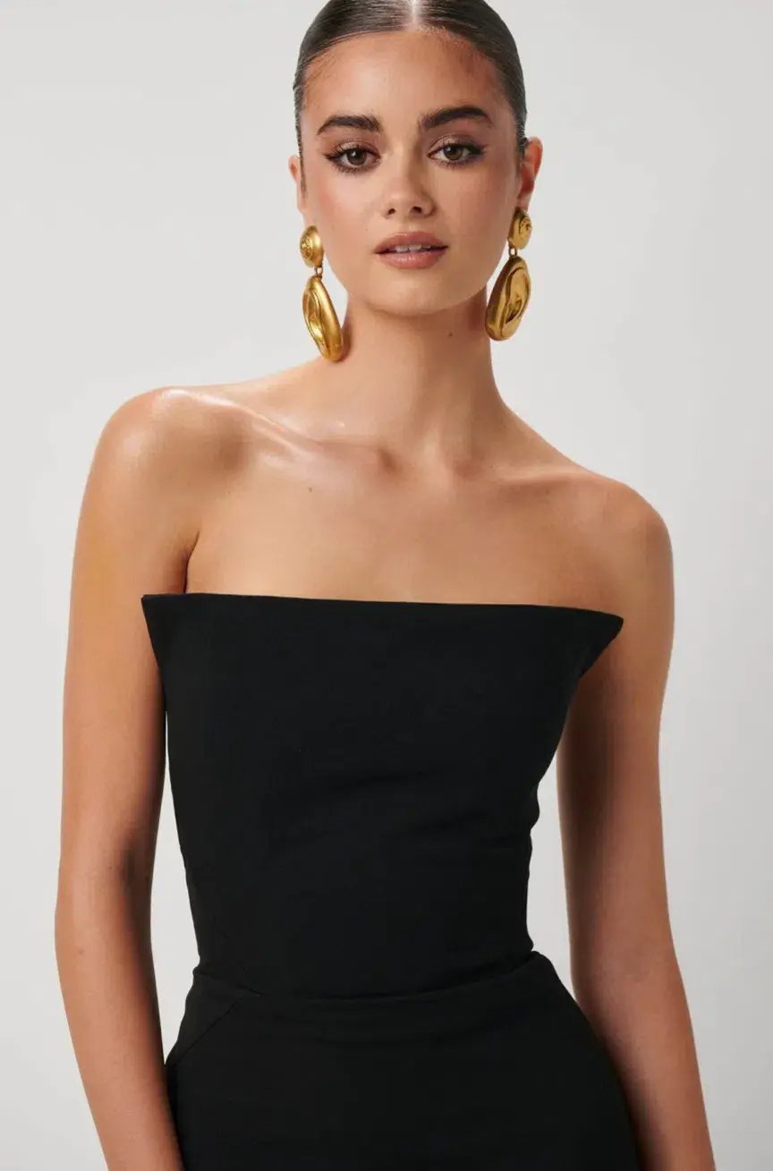 Effie Kats Danna Midi Dress Black Size S / AU 8 photo 3