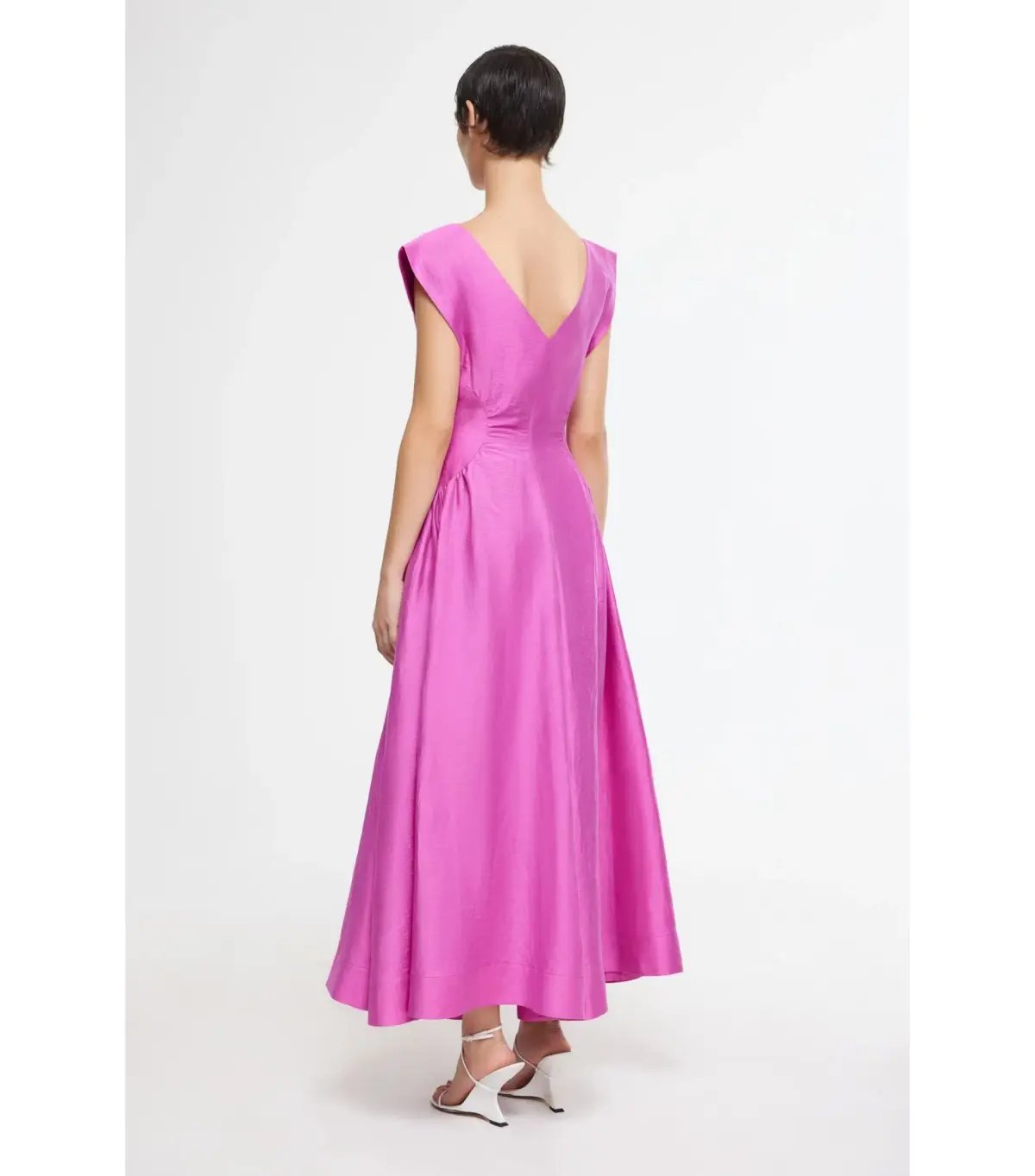 Acler Emery Midi Dress Magenta Size AU 10 photo 3