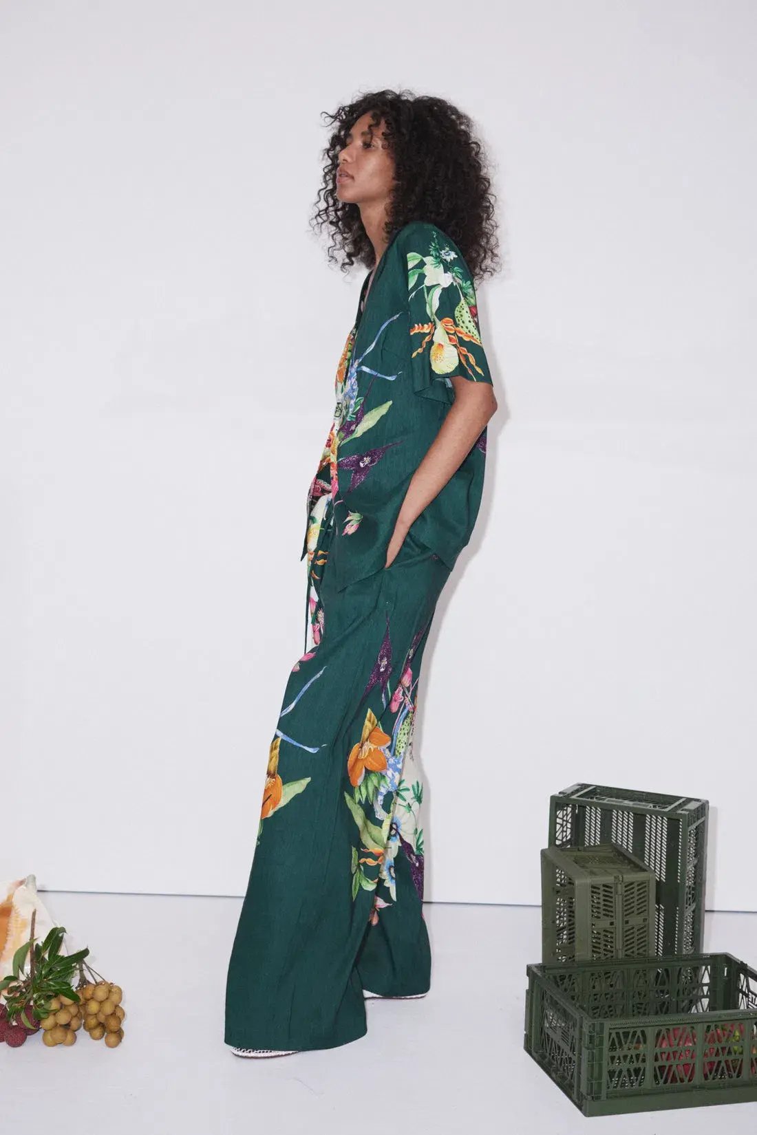 Alemais Aggie Shirt and Pant Set Floral Size 8 photo 2