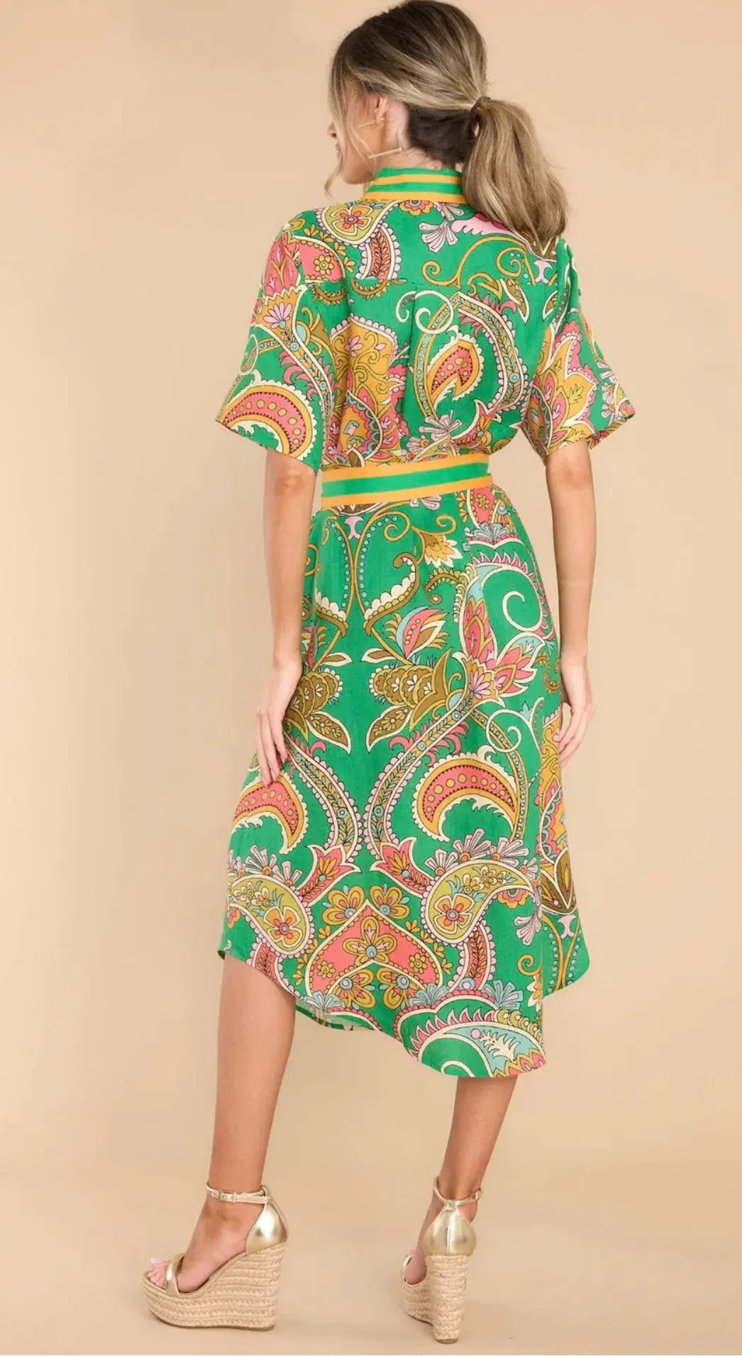Alémais Marion Shirtdress Green Size 8 photo 7