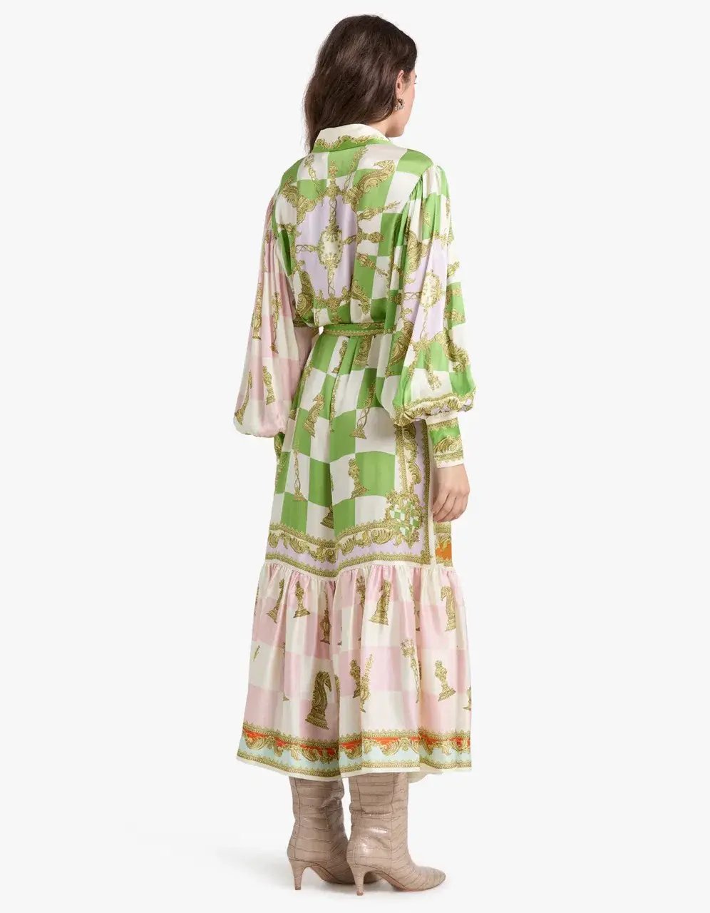 Alemais Checkmate Silk Shirtdress Multi Size AU 8 photo 27