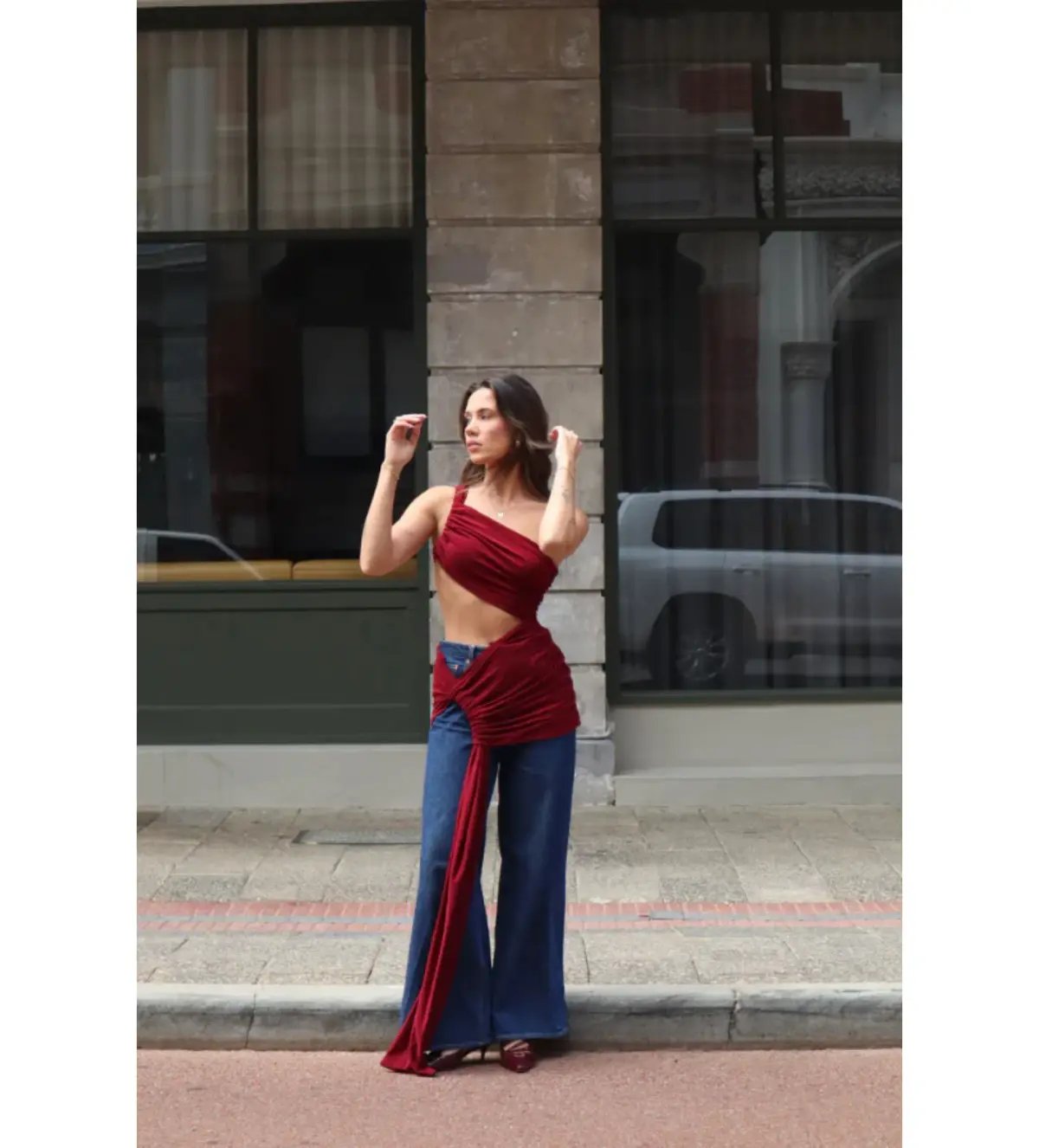 Deconduarte Paradiso Maxi Dress in Wine Red Size XS / AU 6 photo 4