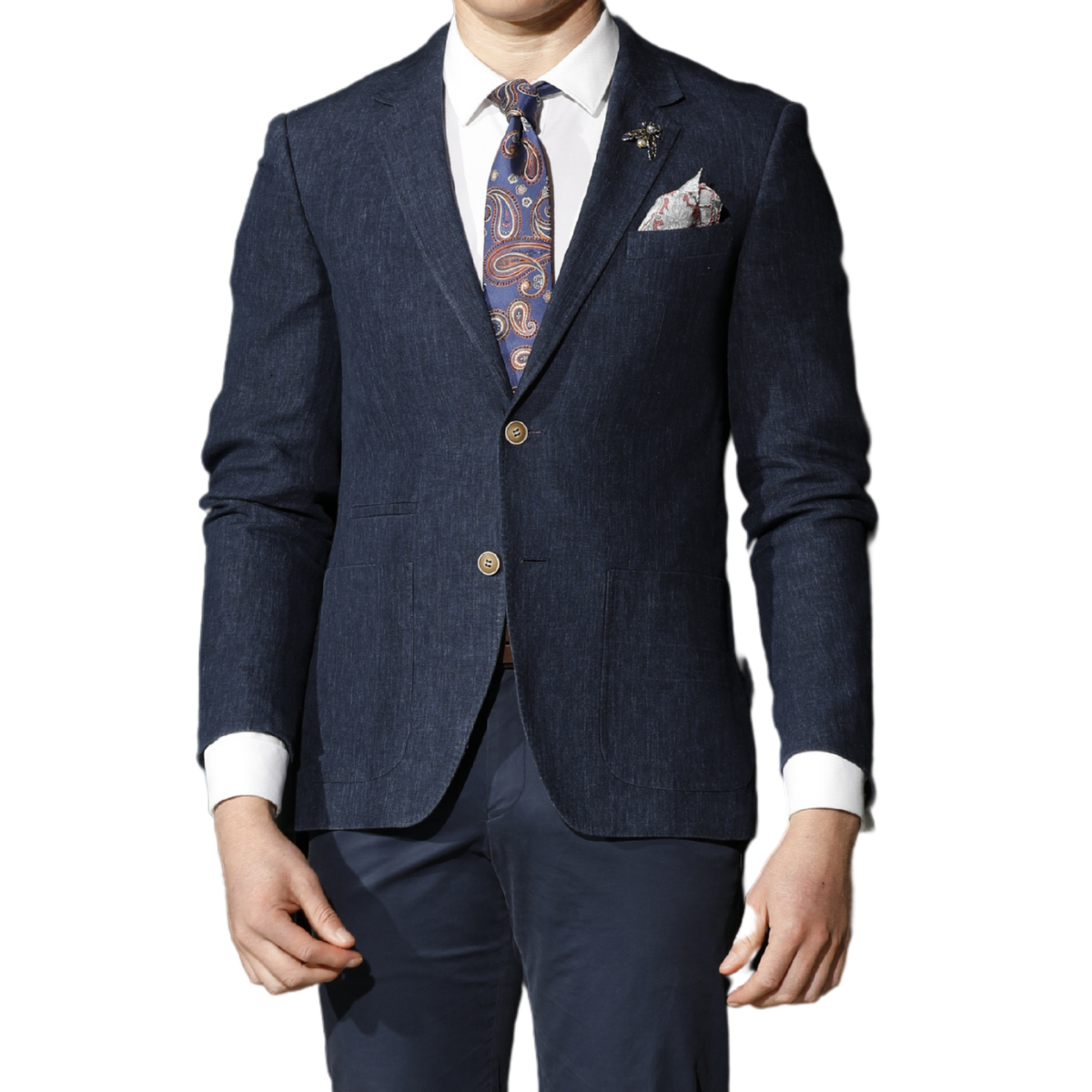 Daniel Hechter Navy Linen Prague Jacket photo 3