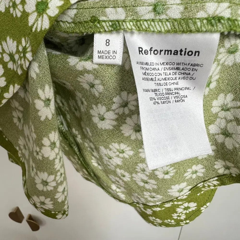 Reformation Pacey Dress Lemon Print Size AU 12 photo 5