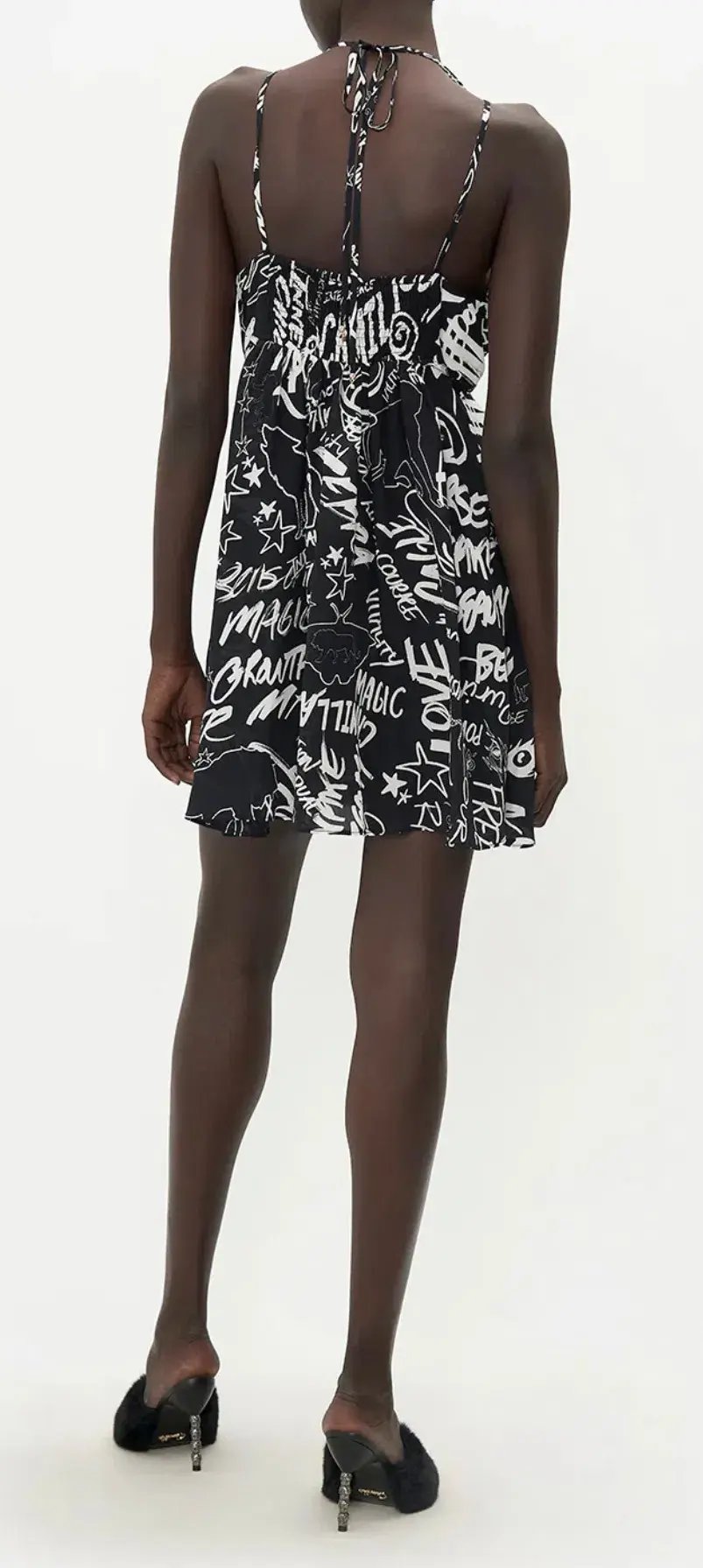 Camilla Spirit Scribble Short Flared Dress With Hardware Size 10 photo 3
