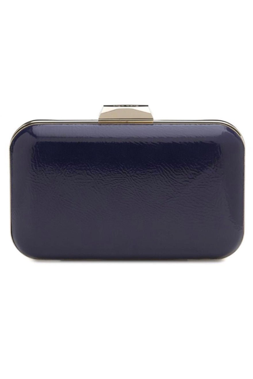Olga Berg Pippa Crinkle Patent Pod - Navy photo 3