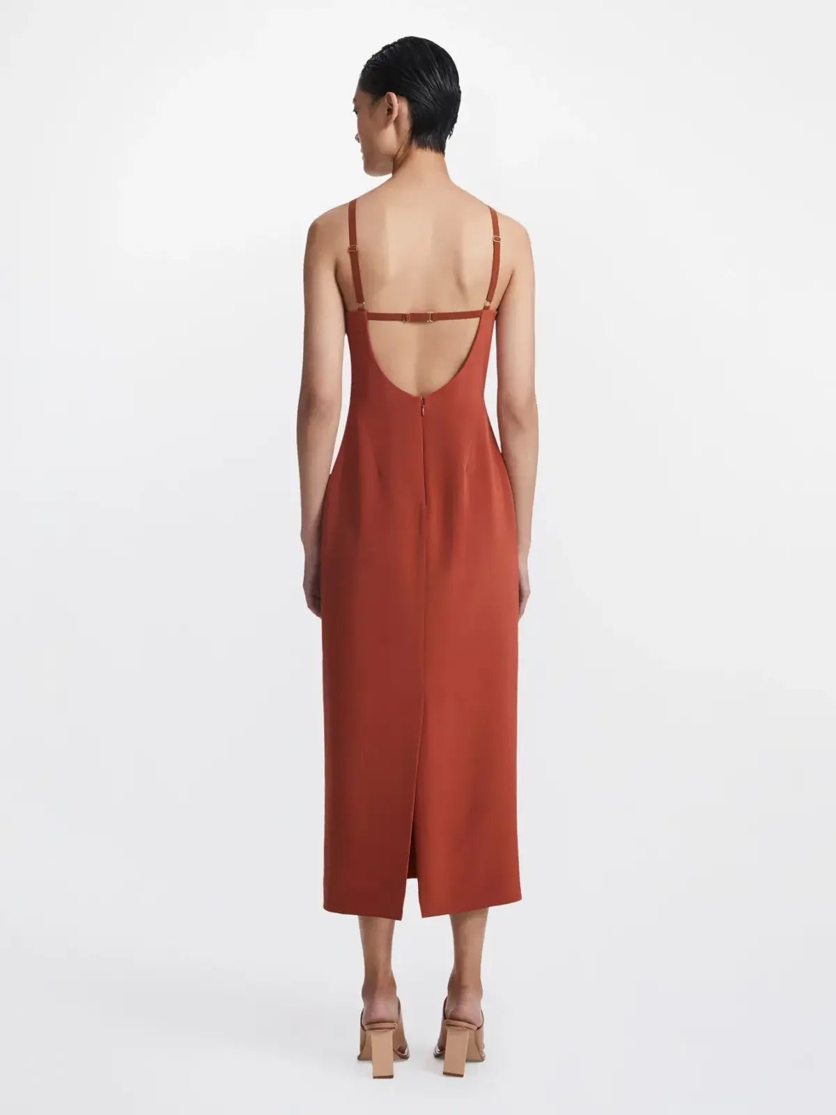 Dion Lee Split Twist Split Dress in Rust Brown Size 6 photo 2