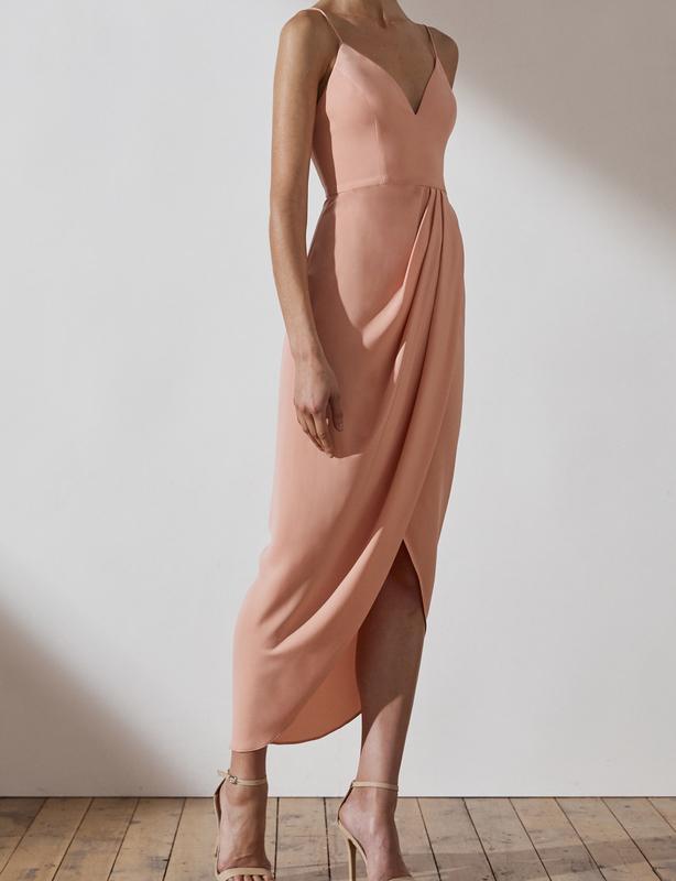 Shona Joy Samantha Core Cocktail Dress - Dusty Pink - Size 10 photo 2