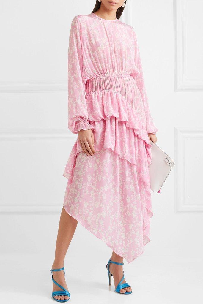 Preen Line Eden Floral Print Ruffle-Trimmed Crepe Dress photo 3