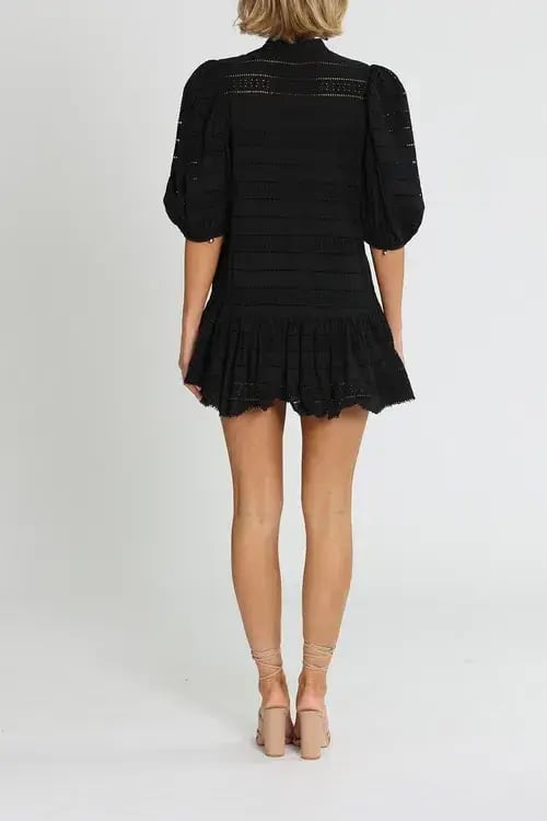 Acler Granville Dress Black Black Size AU 10 photo 3