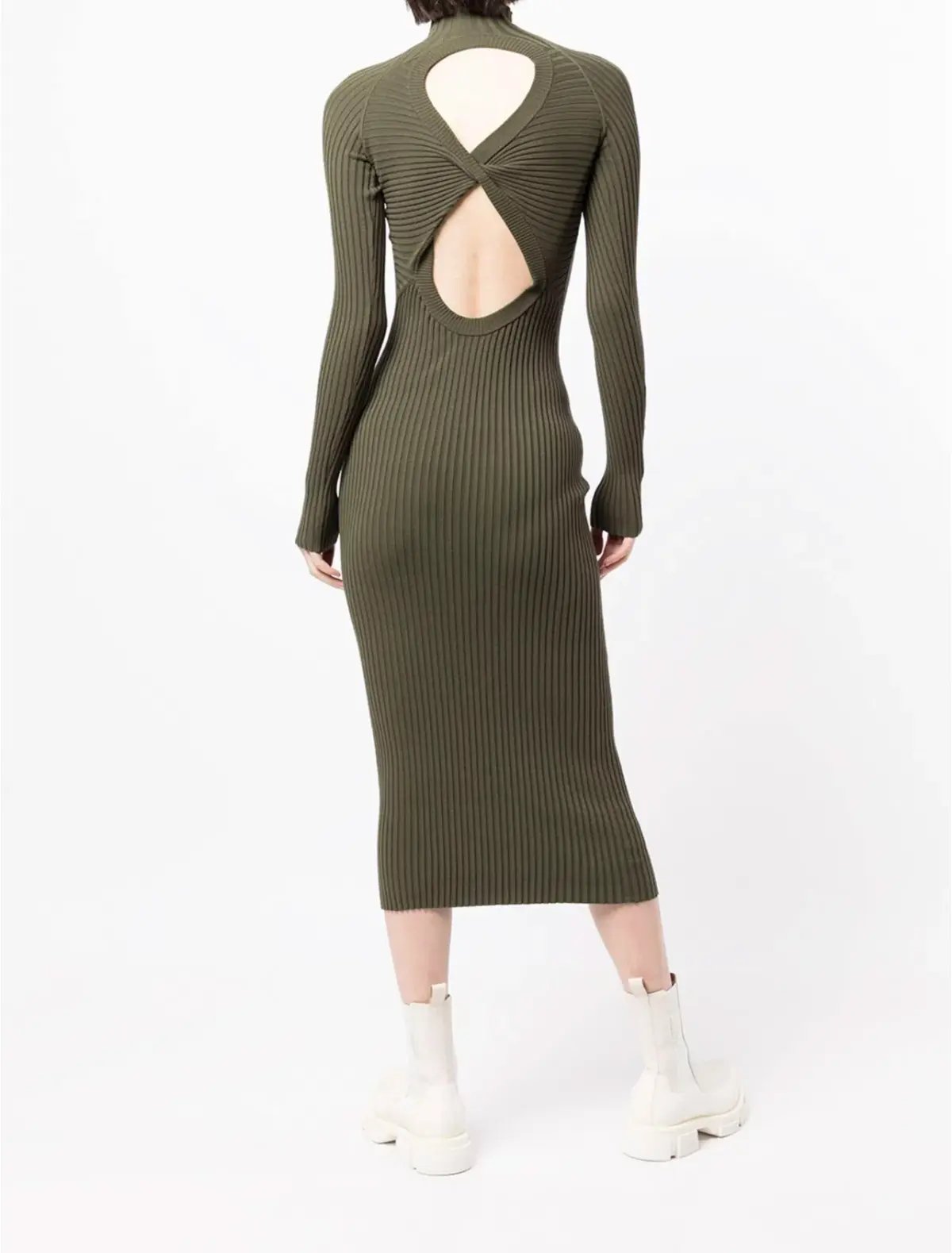 Dion Lee Figure 8 Reversible Dress Green Size S/AU 8 photo 3