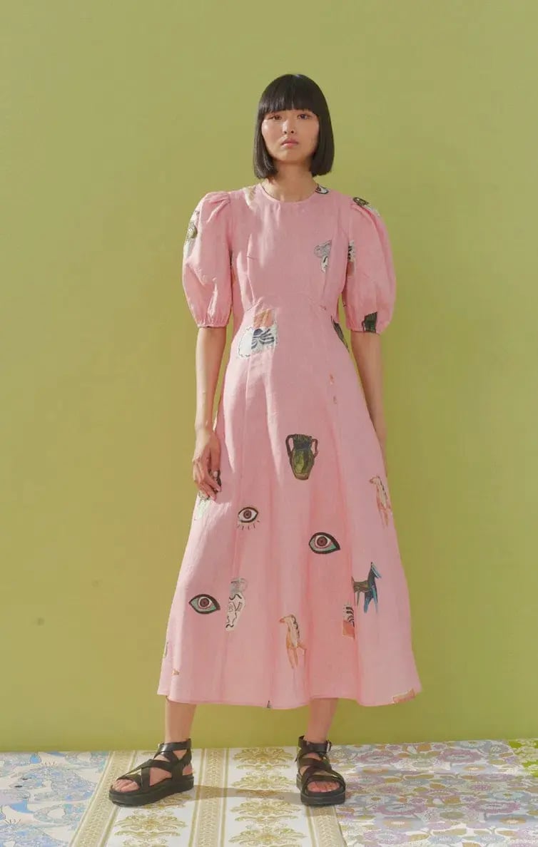Alemais Cleo Midi Dress Pink Size 10 photo 6