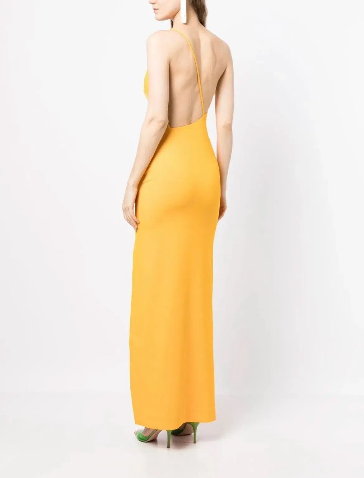 Solace London Asymmetric Sleeveless Dress Yellow Size 6 photo 3